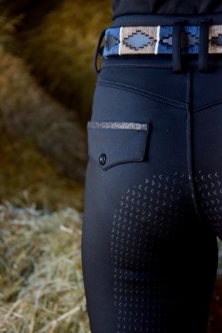 Bryczesy Black Glitter